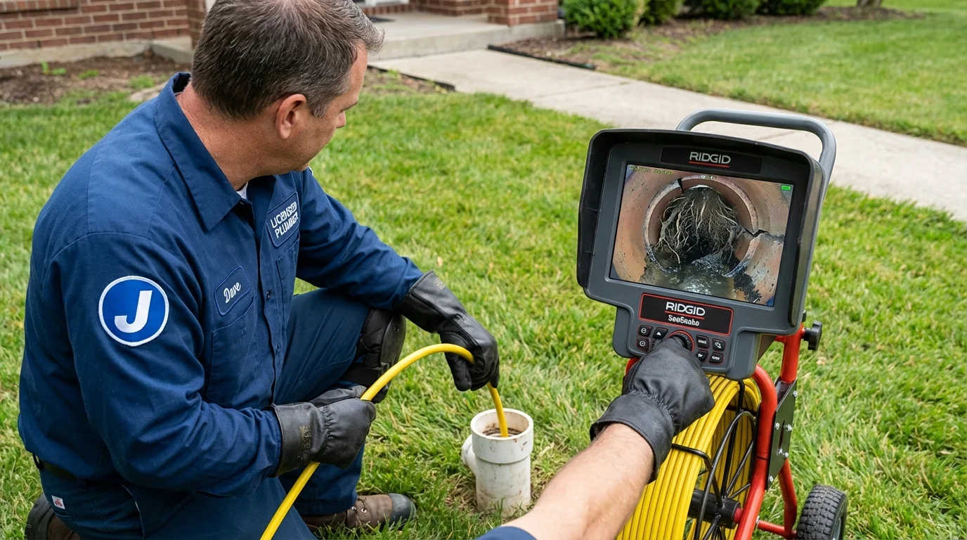Sewer camera inspection being performed by Johns Plumbing LLC in Ruidoso Downs