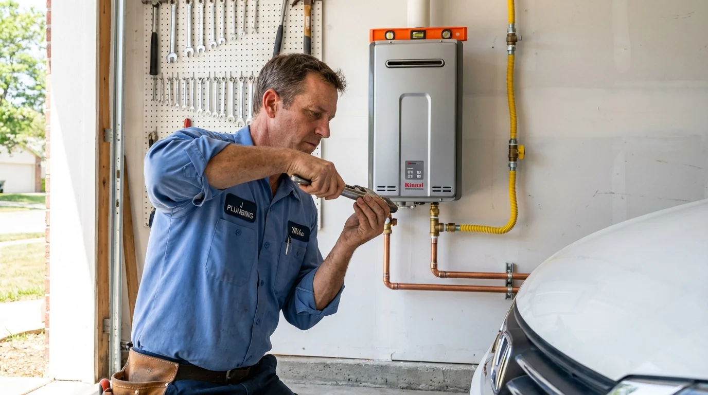 Tankless water heater installation by a Johns Plumbing LLC plumber in Ruidoso Downs
